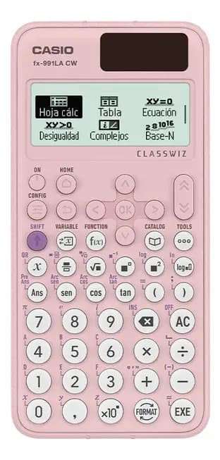 Calculadora Casio Escuela Y Universidad Fx-991lacw Rosada Color Rosa Pálido