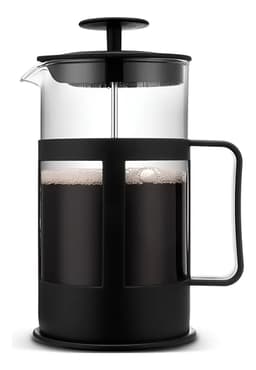 Cafetera Prensa Francesa Embolo 0,8l Vidrio Plástico Filula Color Vidrio Transparente dentro de Plástico Negro