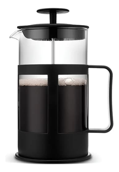 Cafetera Prensa Francesa Embolo 0,8l Vidrio Plástico Filula Color Vidrio Transparente dentro de Plástico Negro