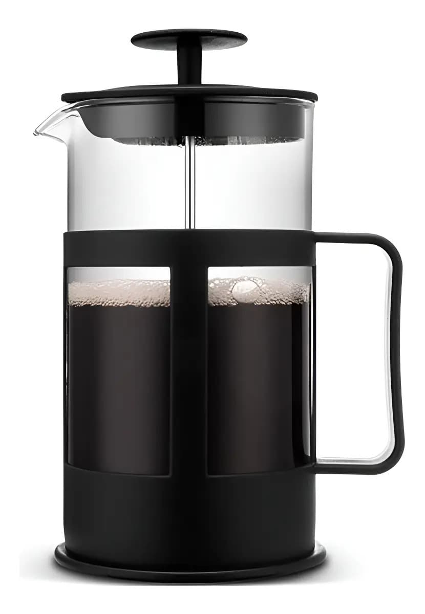 Cafetera Prensa Francesa Embolo 0,8l Vidrio Plástico Filula Color Vidrio Transparente dentro de Plástico Negro