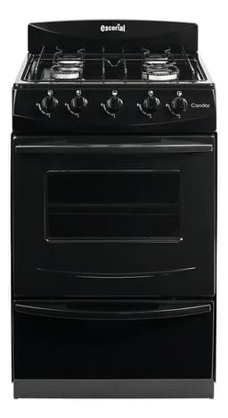 Cocina Negra Escorial Candor S2 Black 4 Hornallas Visor Y Parilla gas natural