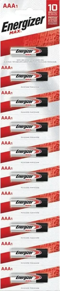 Pila AAA Energizer MAX E92 Alcalina - pack de 10 unidades