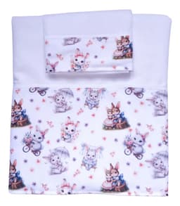 Sabanas Bebé Practicuna / Para Colchones Hasta 70 X 100cm Diseño De La Tela Ternurita