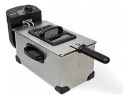 Freidora Eléctrica De Aceite 3 Lts Novohome 2000w Acero Inox