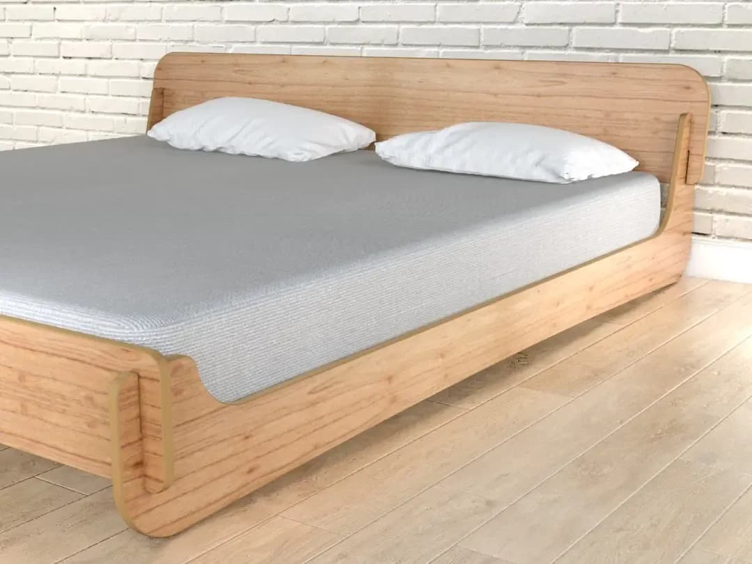 Cama Queen Size 160x190 Roble Diseño Tatami Desarmable Marrón