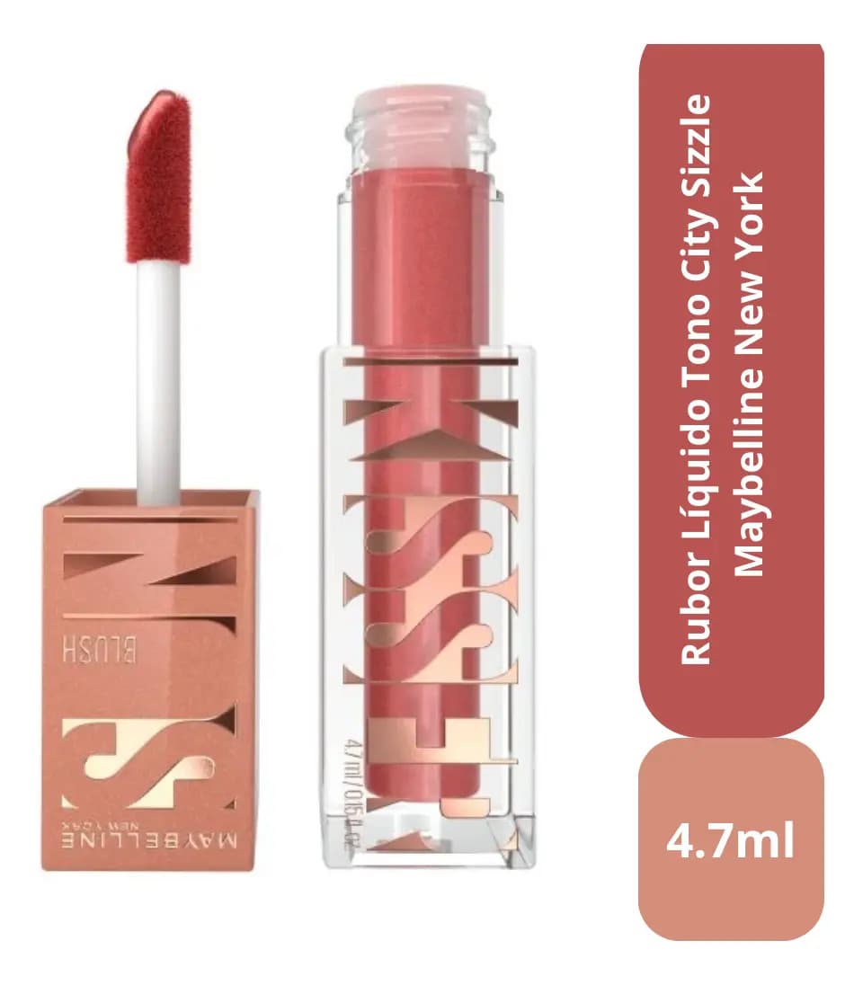 Rubor Líquido Tono City Sizzle 4.7ml Maybelline New York Rubor Líquido Maybelline New York Sunkisser Glow Blush