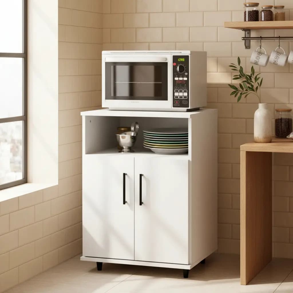 Mueble para microondas G10 Centro Estant blanco Alto 73 x Ancho 54 cm