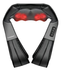 Masajeador Cervical Gadnic Shiatsu Calor Infrarrojo Rotación Automática Control Integrado Ergonómico Portátil Adaptador Auto 8 Nodos