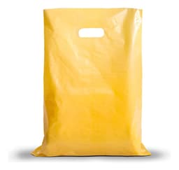 Bolsa Riñón Con Manija 20x30 Color Amarillo Resistente Polinea Pack X 50 Unidades
