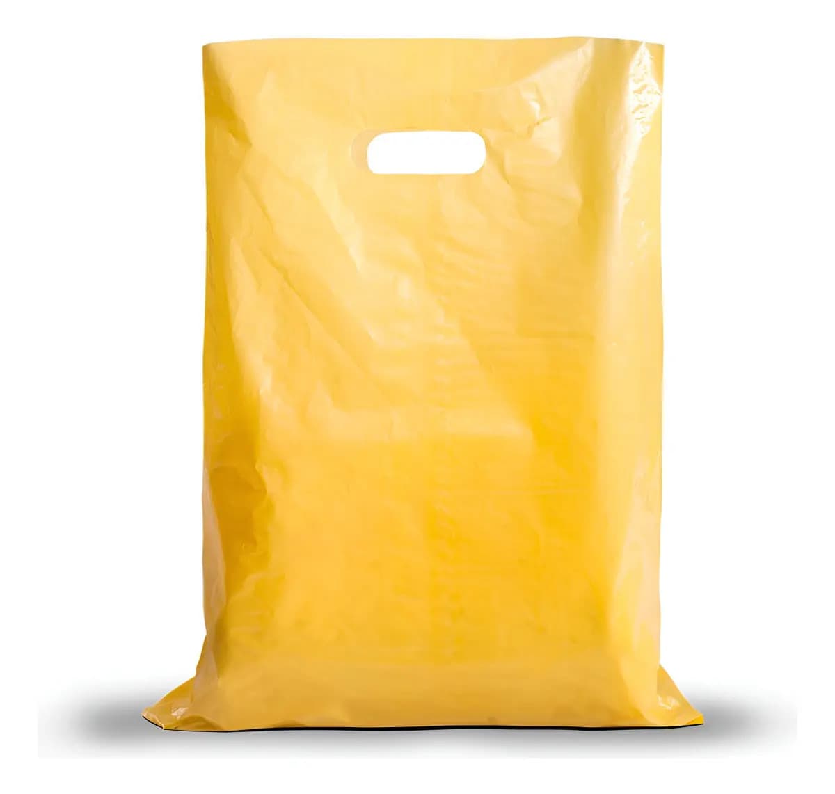 Bolsa Riñón Con Manija 20x30 Color Amarillo Resistente Polinea Pack X 50 Unidades