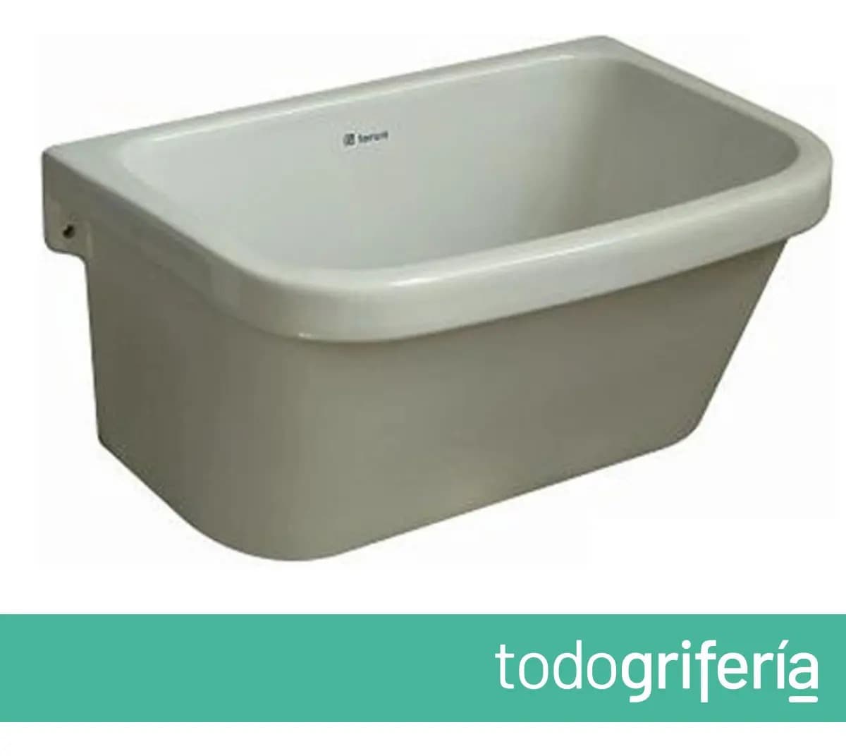 Pileta Lavadero Con Fregadero Ferrum Blanco 51,5x34cm Plk-b