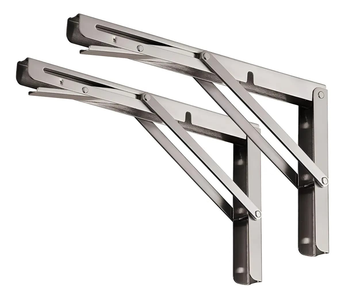 Yumore Ménsulas Plegables 60cm Acero Inoxidable Soporta 150kg Estante
