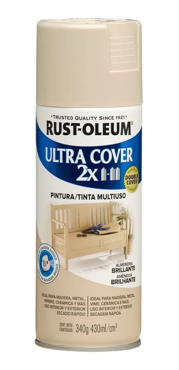 Rust-Oleum Ultra Cover pintura aerosol colores 340 ml color almendra