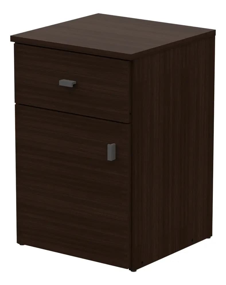 Mesa Luz Mosconi 1 Pieza 1 Cajón 1 Puerta Melamina 38cm 37cm 56cm Requiere Armado Manual Pack Mate Chocolate