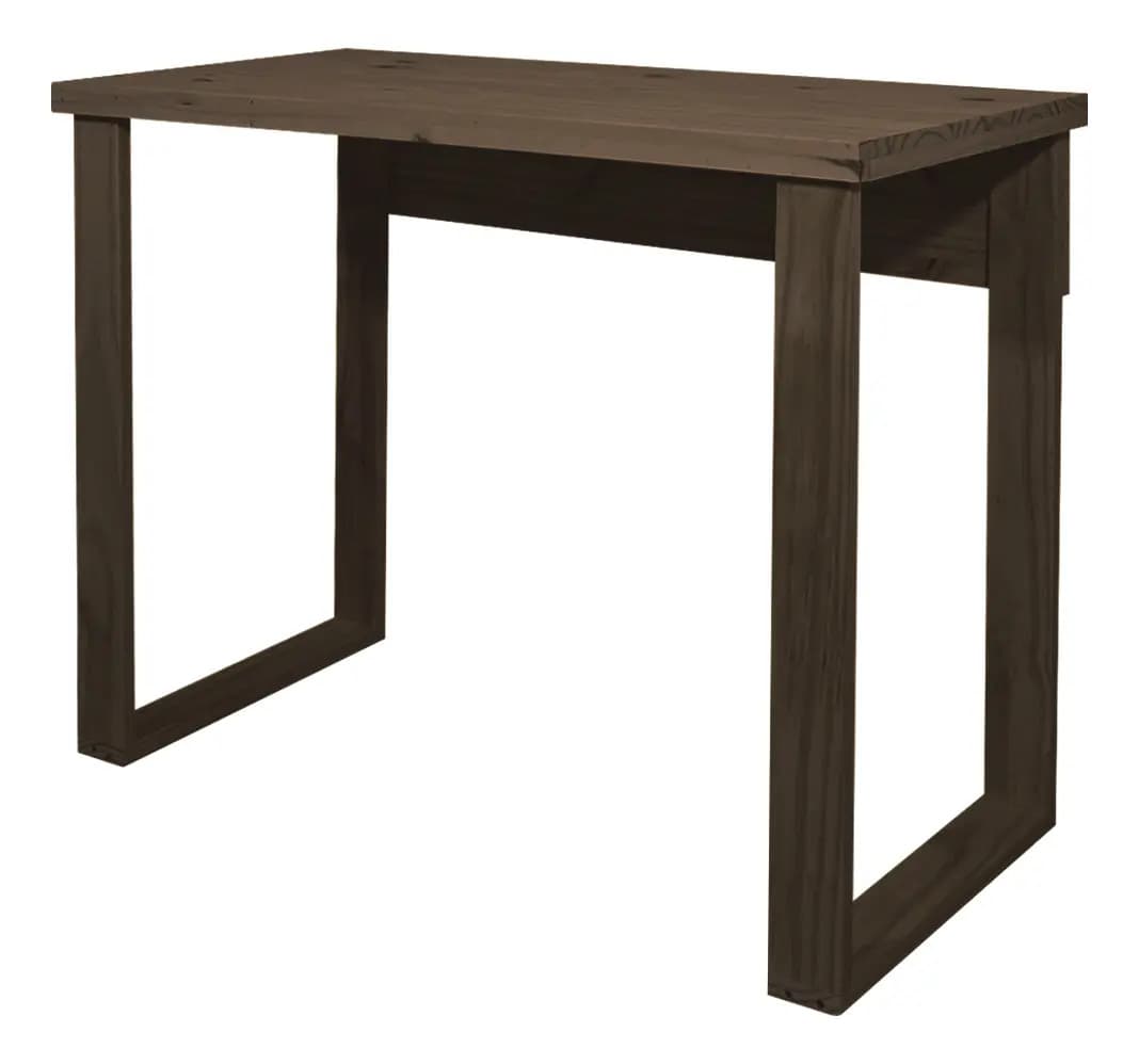 Escritorio Estilo Moderno Para Oficina Con Patas Altas Rectangulares Madera Altas Color Nogal