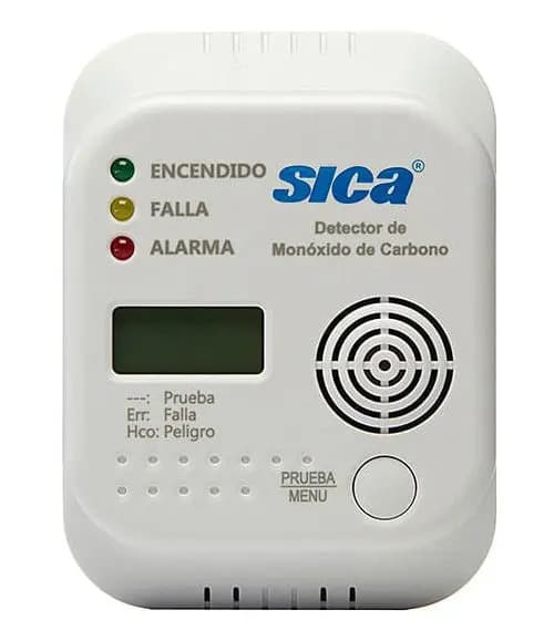 Detector Monoxido De Carbono Co Sica A Pila Alarma Display