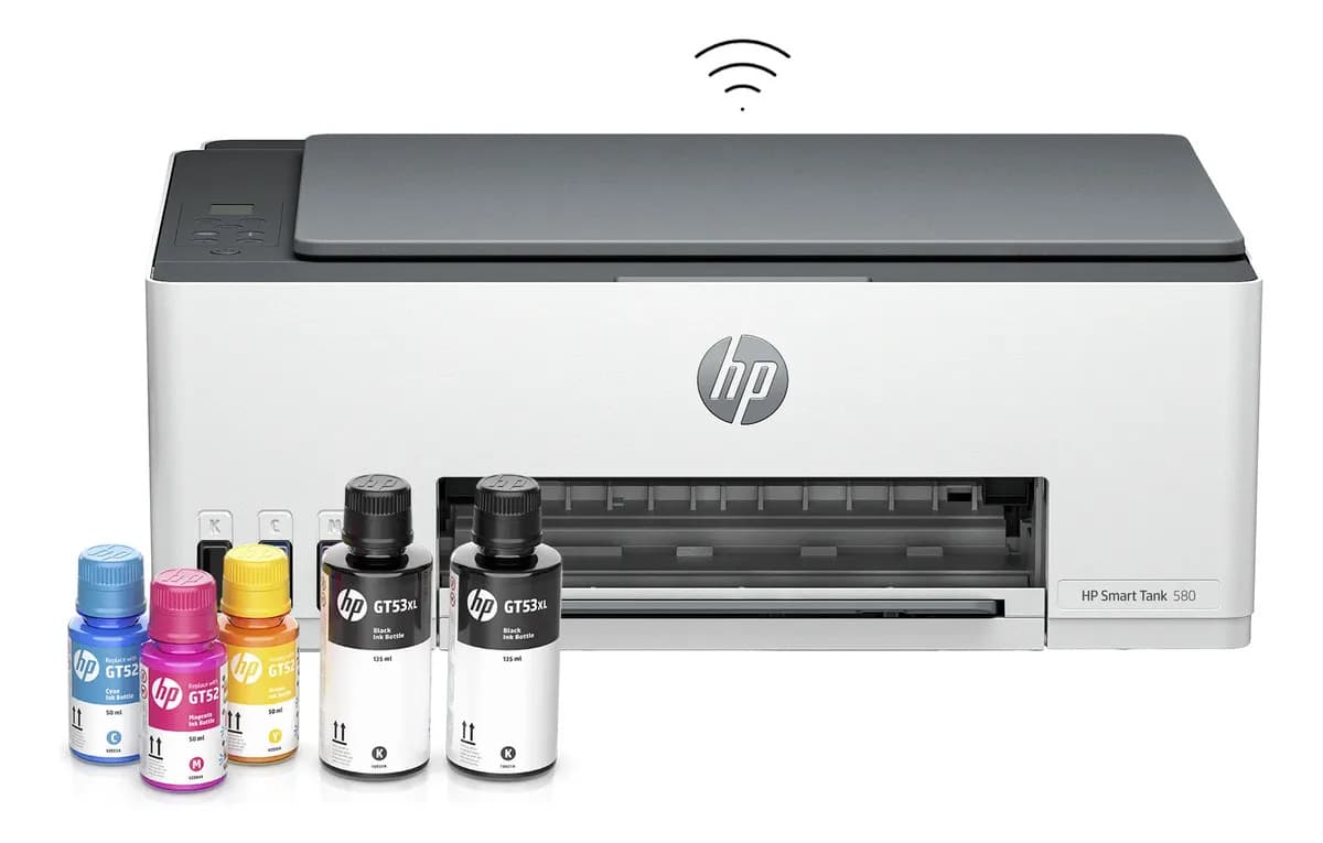 Impresora Multifuncional HP Smart Tank 580 Sistema Continuo a Color Wi-Fi