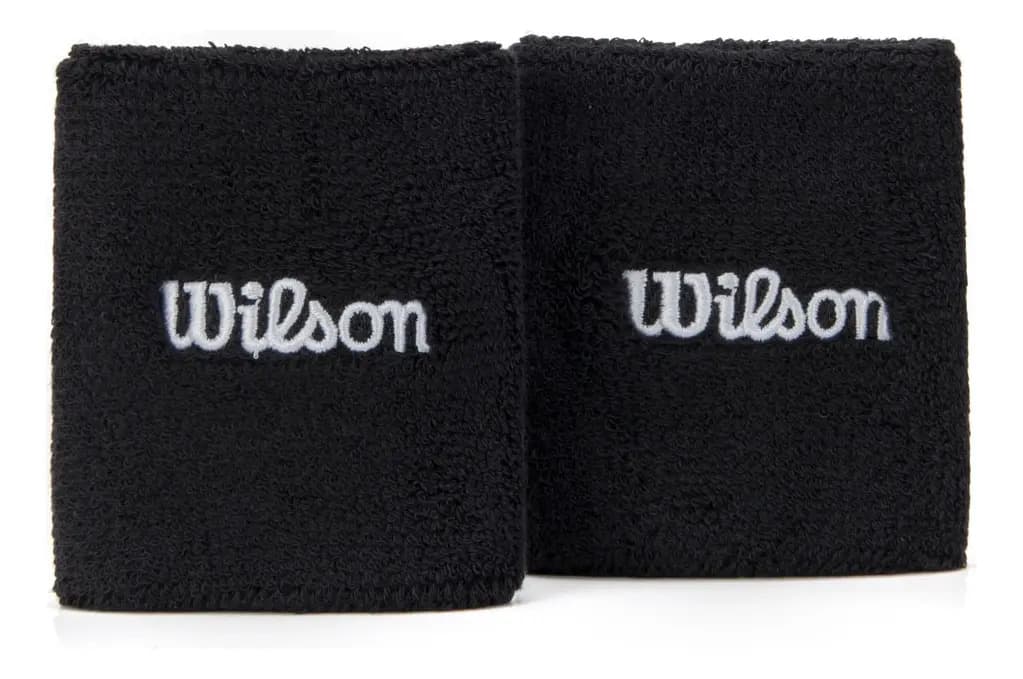 Muñequera Wilson Unisex para Tenis y Pádel en Negro y Blanco