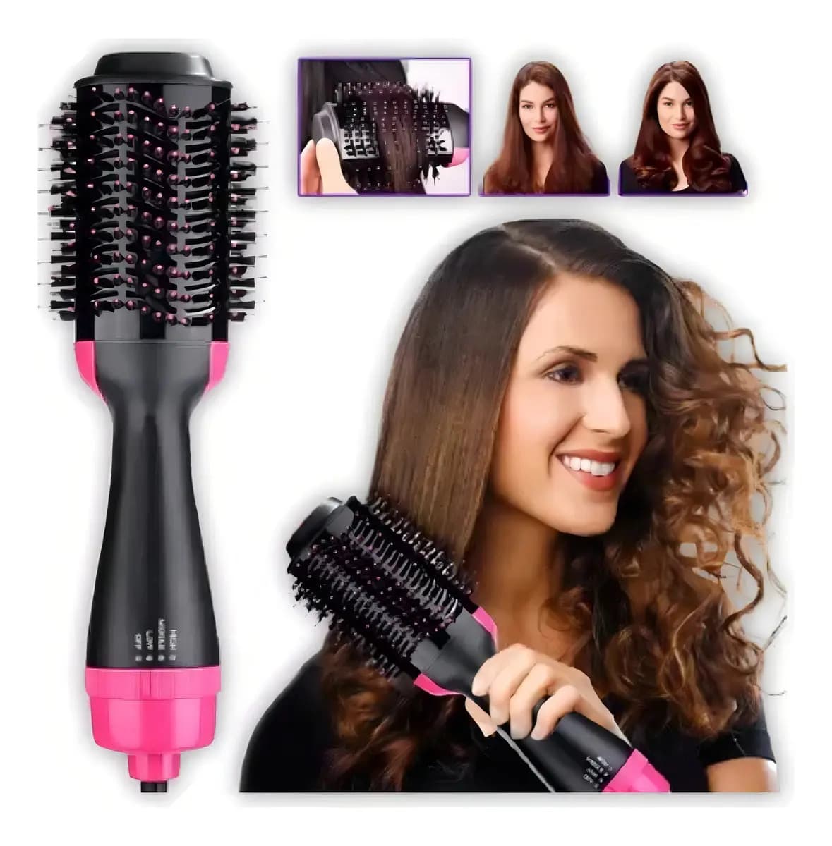 Cepillo Plancha Pelo Alisador Secador Electrico Cabello Tech