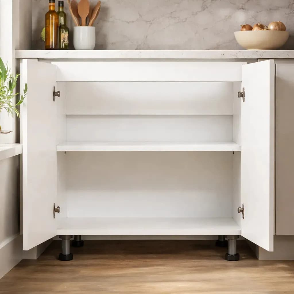 Bajo Mesada Mueble Cocina 80 cm 2 Puertas Almacenamiento Amplio Blanco Modular Diseño Armario Organizador Calidad Premium Melamina 18 MM Resistente LePlac Bacha Moderno Funcional Decoracion