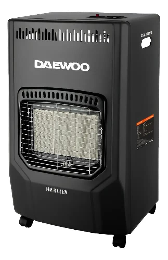 Calefactor a gas para interior y exterior Daewoo Estufa garrafera DANY701 para ambientes de 80m² con conexión: gas envasado - negro