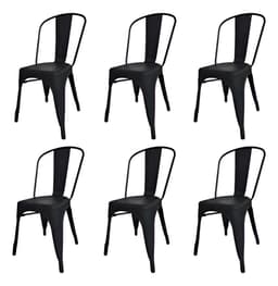 Silla de comedor DeSillas Tolix con estructura color negro mate x 6 unidades