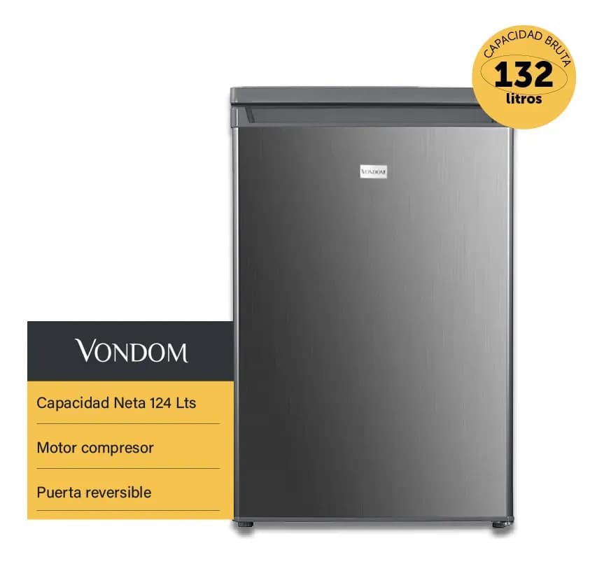 Heladera Bajo Mesada Vondom - Acero Inoxidable 127 L