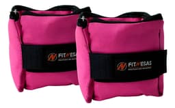 Tobilleras Con Peso Pesas Regulables 2 Kg Rosa