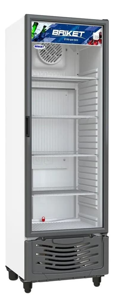 Heladera exhibidora Briket M4300 Tm Ls Hc A1 417 lts color gris