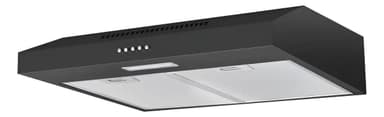 Extractor Purificador De Cocina 3v Luz Led 120w Doble Filtro Aluminio Apto Con Y Sin Salida Kanjihome Negro Kjh-airextpuri120b