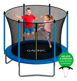 Cama Elastica Gadnic 244 cm 8 ft Trampolin con red seguridad 150 cm 42 resortes acero estructura reforzada