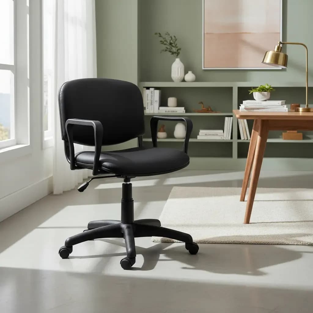 Sillon Escritorio Pc Ejecutivo Color Eco Cuero Negro