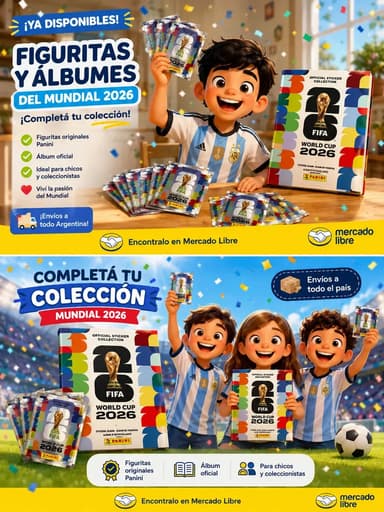 Álbum Mundial Fifa 2026 + 10 sobres de Figuritas