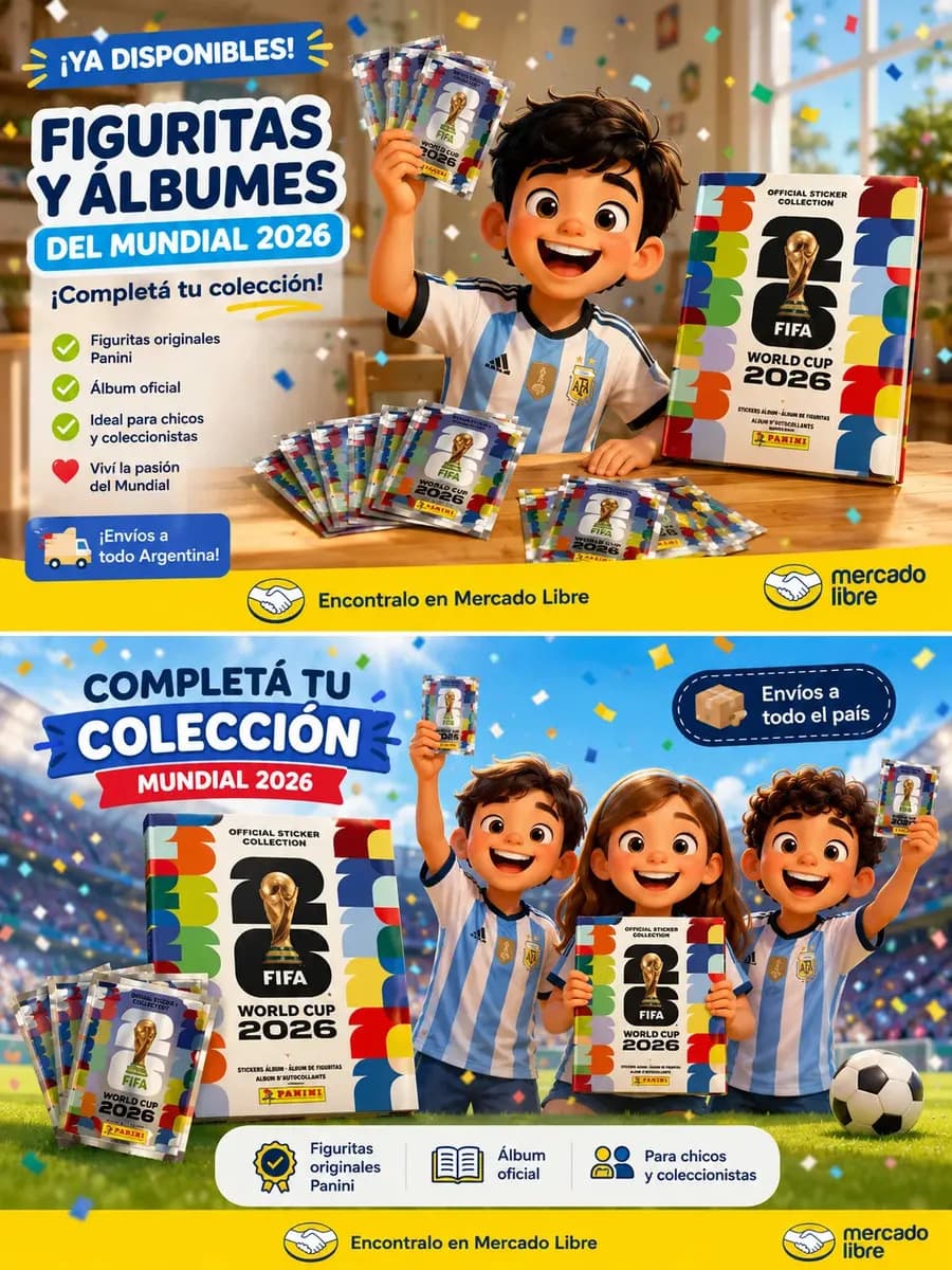 Álbum Mundial Fifa 2026 + 10 sobres de Figuritas