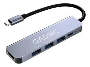 Adaptador Hub 4 en 1 Gadnic Adap16 Multiple Conexion Transferencia 10 Gbps 15W a 100W