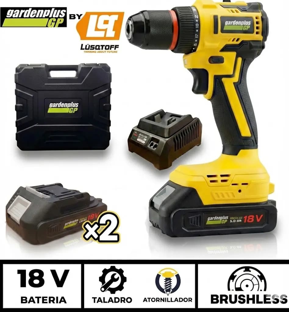 Taladro Atornillador Brushless Garden Plus By Lusqtoff