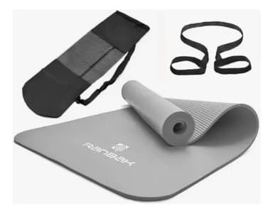 Mat de Yoga Ranbak 732 Antideslizante Biodegradable Plegable 180x62cm Gris