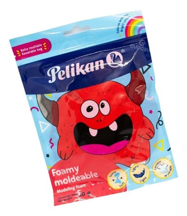 Foamy Pelikan Goma Masa Moldeable Flexible Y Suave 50gr X1 Color Rojo