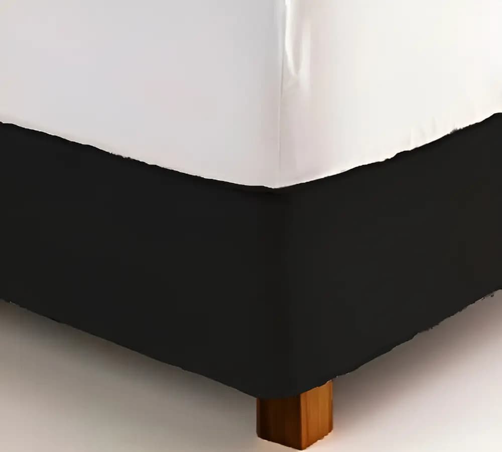 Cubre Sommier King Size 180x200 Smdec Negro Elastizado Microfibra