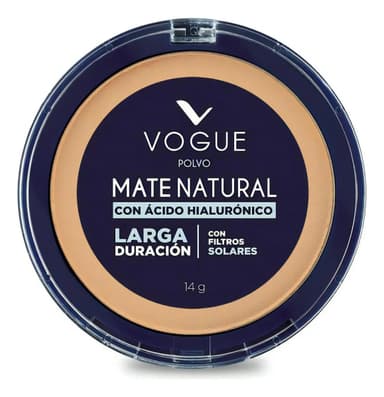 Polvo Compacto Vogue Mate Natural 14g Tono Canela