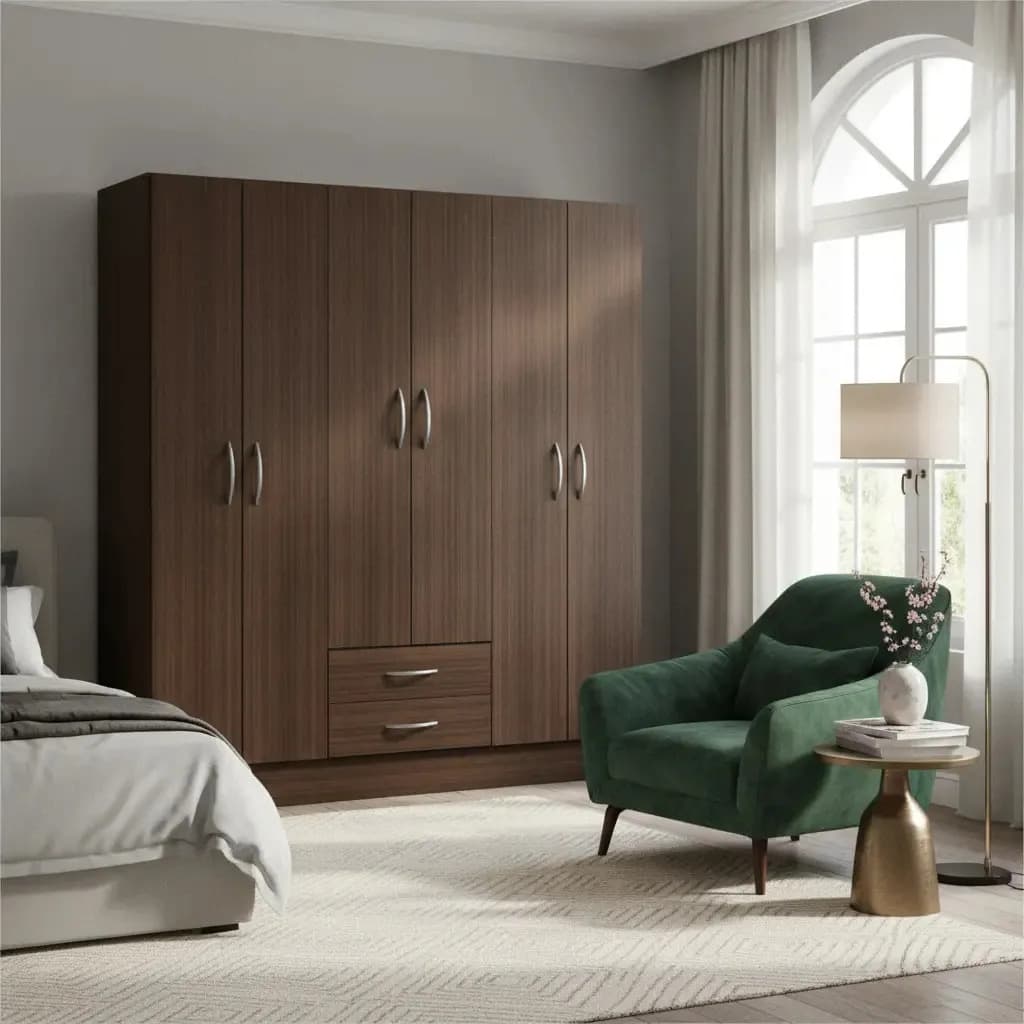Mueble Mosconi Placard 26 Pack Con 6 Puertas Color Choco