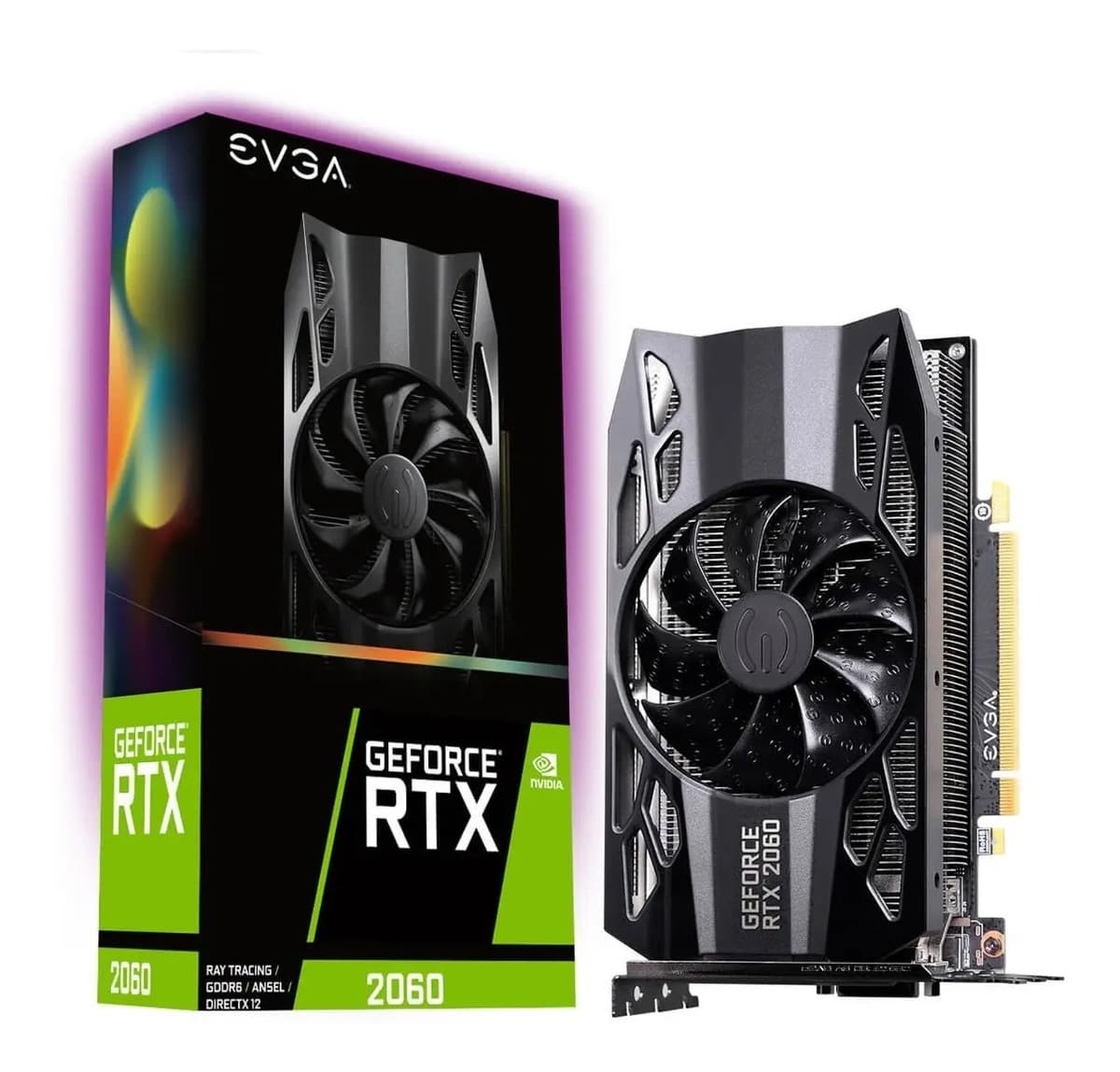 Placa Video Evga Geforce Rtx 2060 Gaming 6g Gddr6 6gb