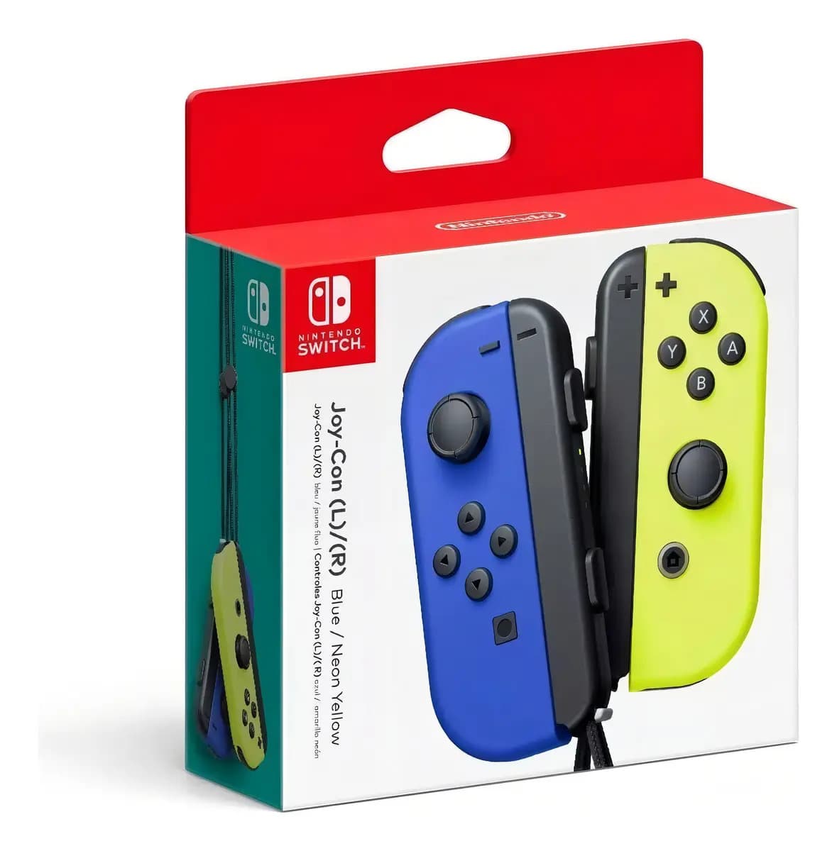 Joystick inalámbrico Nintendo Switch Joy-Con Azul/Amarillo Neón LED RGB