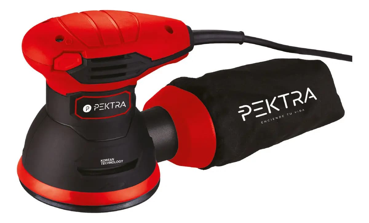 Lijadora Roto Orbital Palma Pektra 240w 125mm 12000rpm Lijas Color Rojo Frecuencia 50