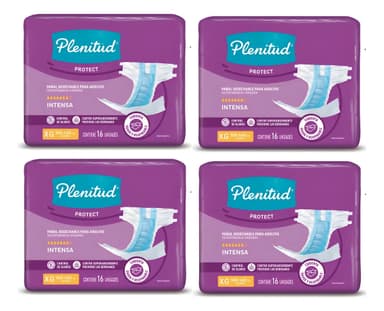 Pañales para adultos descartables Plenitud Pañal Protect Extra Grande x 16 u
