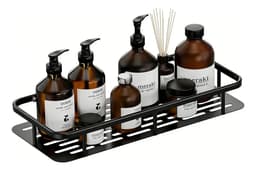 Organizador Adhesivo Ducha Estante Baño Genérico 1pc Negro