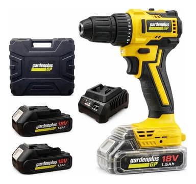 Taladro Atornillador Inalámbrico 18V Lusqtoff GP Garden Plus + 2 Baterías