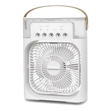 Aire Acondicionado Portátil Blanco 10W Humidificador y Purificador 600 ml