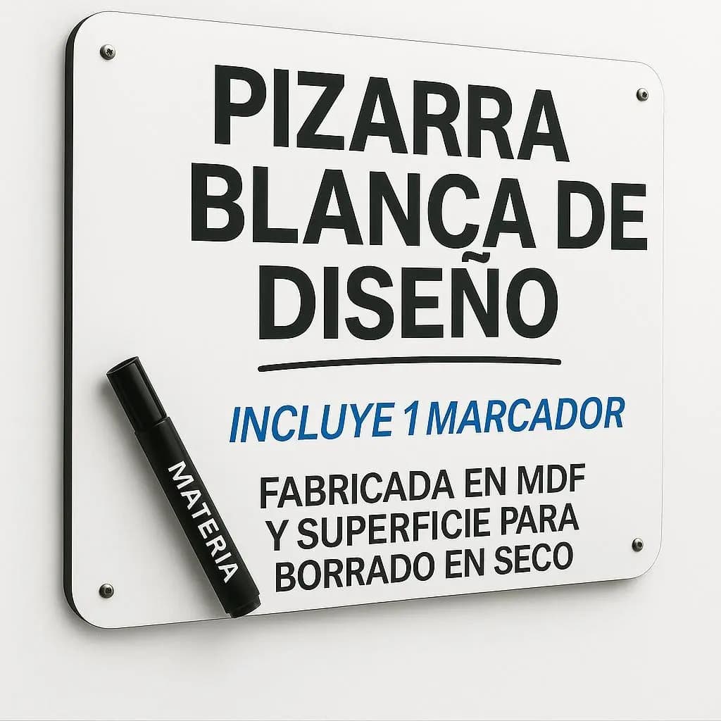 Pizarra Blanca Premium De Diseño. Distinguida 60x80