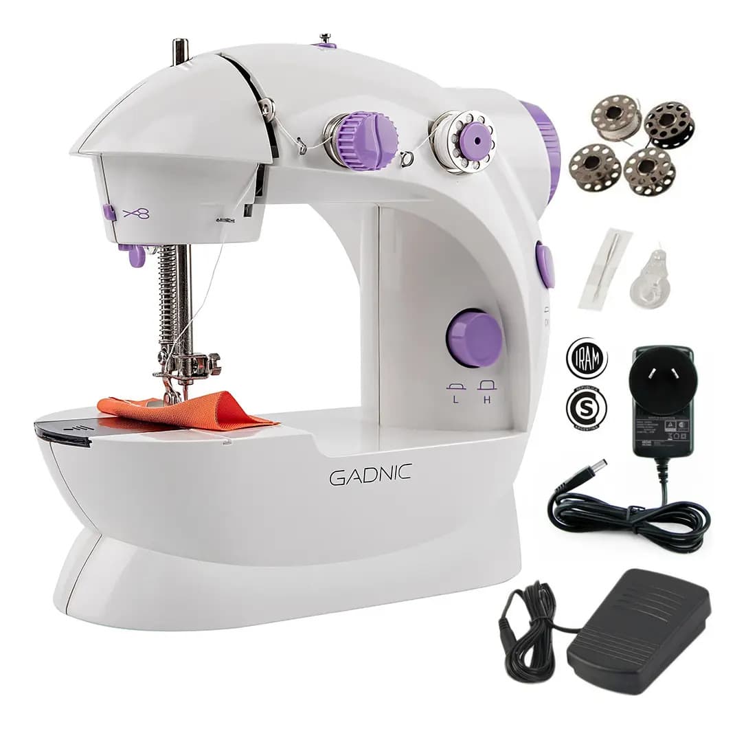 Mini Máquina De Coser Gadnic Eléctrica Portátil Puntadas Color Blanco